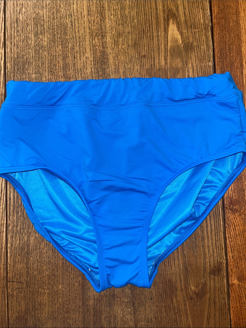 Lands' End High-Waist Swim 🏊 Bottom in Bright Blue